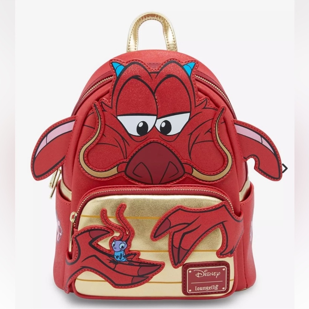 Loungefly Disney Mulan Glitter Mushu Figural Mini Backpack